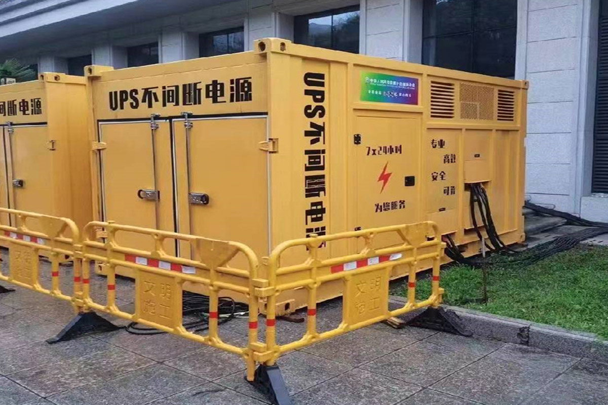 新盈镇发电机租赁施工现场